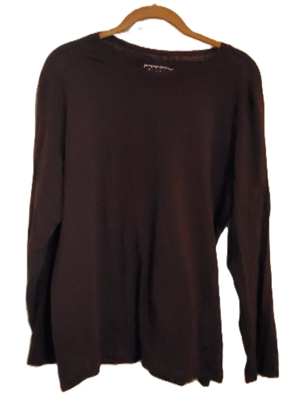 Just My Size Women's Top 2X Brown Long sleeve